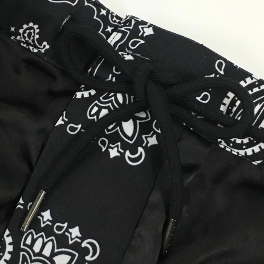 超美品】エフアールツー×ウィンダンシー パンツ 黒×白 総柄 ペイズリー