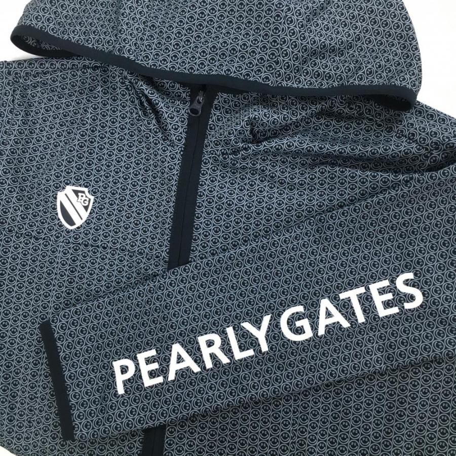 サイズ：0 PEARLY GATES パーリーゲイツ  ジップパーカー ニコちゃん 総柄 ホワイト系 [240101570634] ゴルフウェア レディース ストスト PEARLY GATES（パーリーゲイツ） 【超美品】パーリーゲイツ ジップ