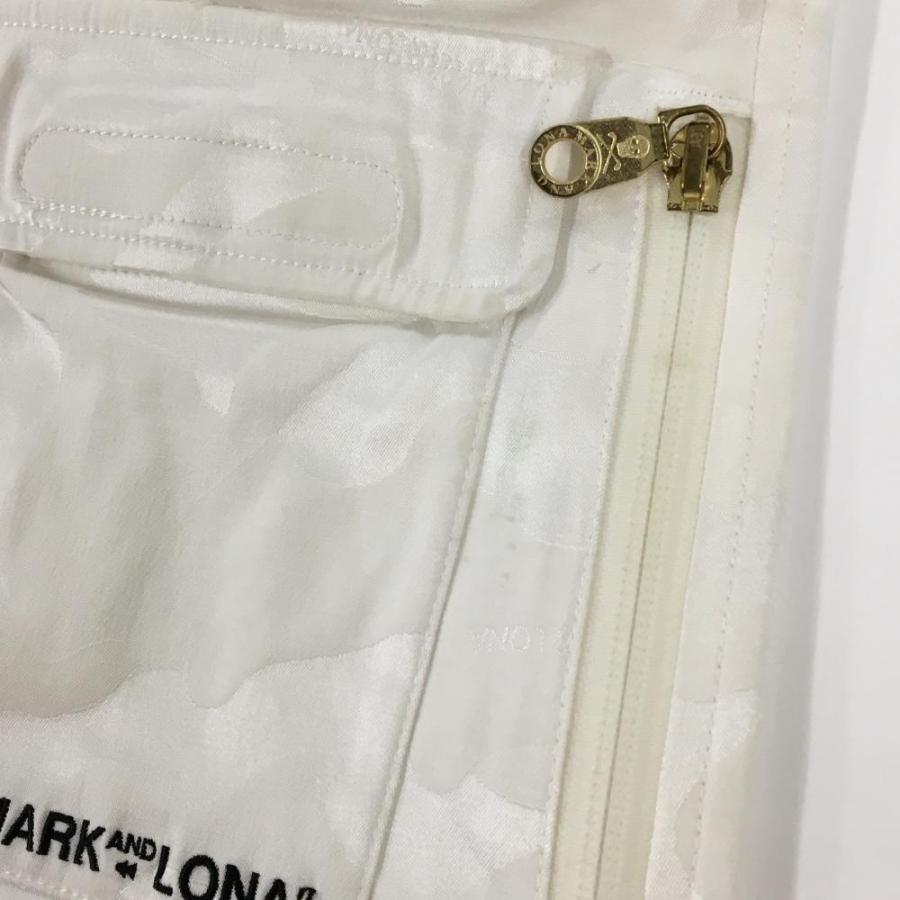 値下げMARK & LONAレディース スカル迷彩ジャガード カーゴミニスカート MARK&LONA（マークアンドロナ） カーゴスカート 白 カモフラ スカル