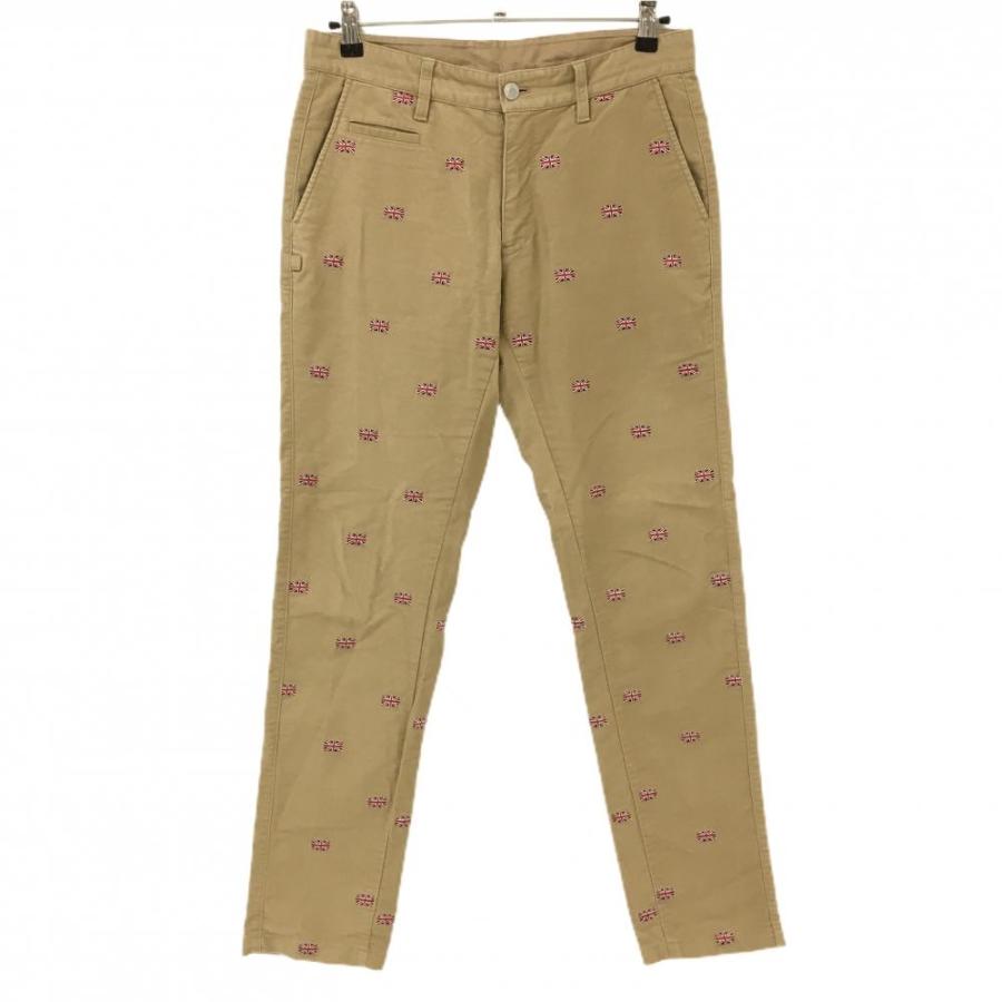 ベージュ ０サイズS ジャックバニー ストレッチパンツ ゴルフウェア 新品 Jack Bunny!!（ジャックバニー） パンツ ベージュ×レッド ユニオン