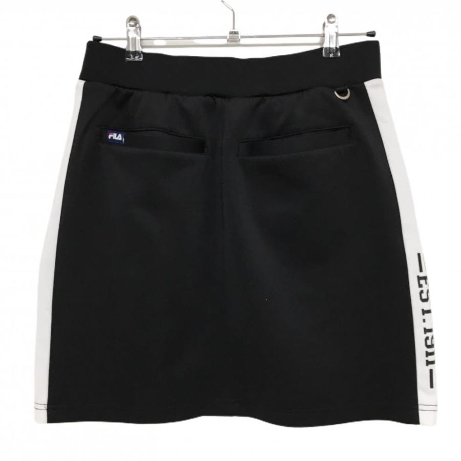 FILA GOLF 【超美品】フィラゴルフ スカート 黒×白 ウエストゴム