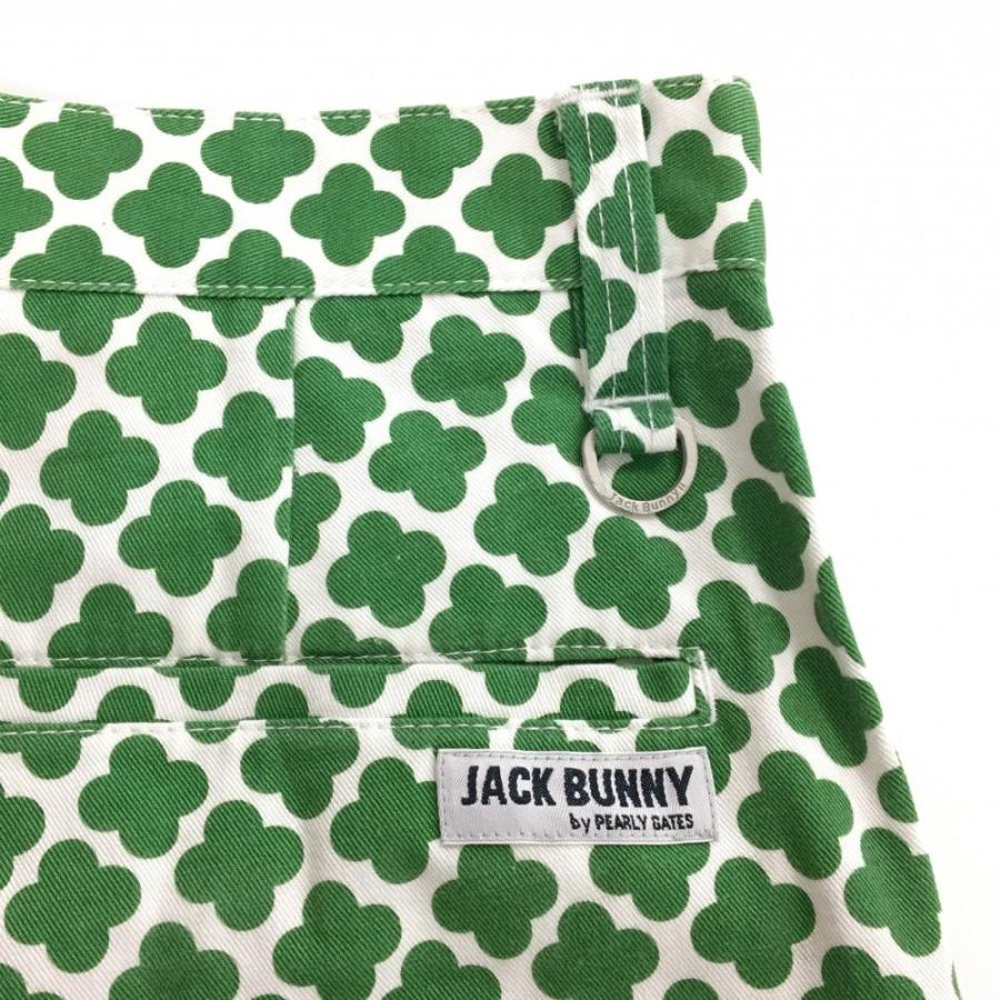 Jack Bunny!!（ジャックバニー） ハーフパンツ 白×グリーン クローバー