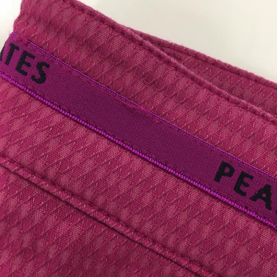 【超美品】パーリーゲイツ ハーフパンツ レッドパープル 地模様 ロゴテープ メンズ 3(S) ゴルフウェア PEARLY GATES PEARLY GATES（パーリーゲイツ） 【超美品】パーリーゲイツ ハーフ