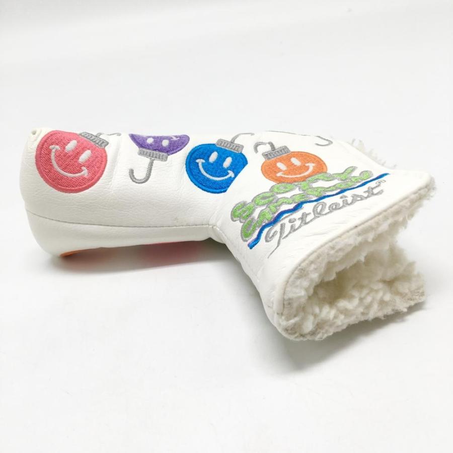 スコッティキャメロン パターカバー 白×マルチカラー ピン型 総柄 Titleist  ゴルフ Scotty Cameron SCOTTY CAMERON スコッティキャメロン パターカバー 白×マルチカラー