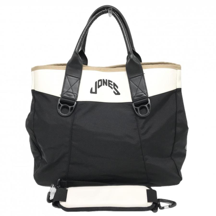 超美品】ジョーンズ×ビームスゴルフ 2WAYロッカーバッグ 黒×白 JONES