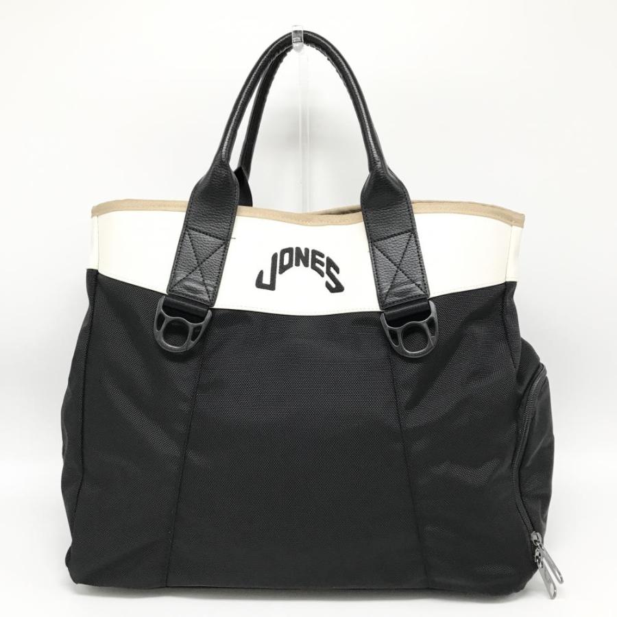 超美品】ジョーンズ×ビームスゴルフ 2WAYロッカーバッグ 黒×白 JONES