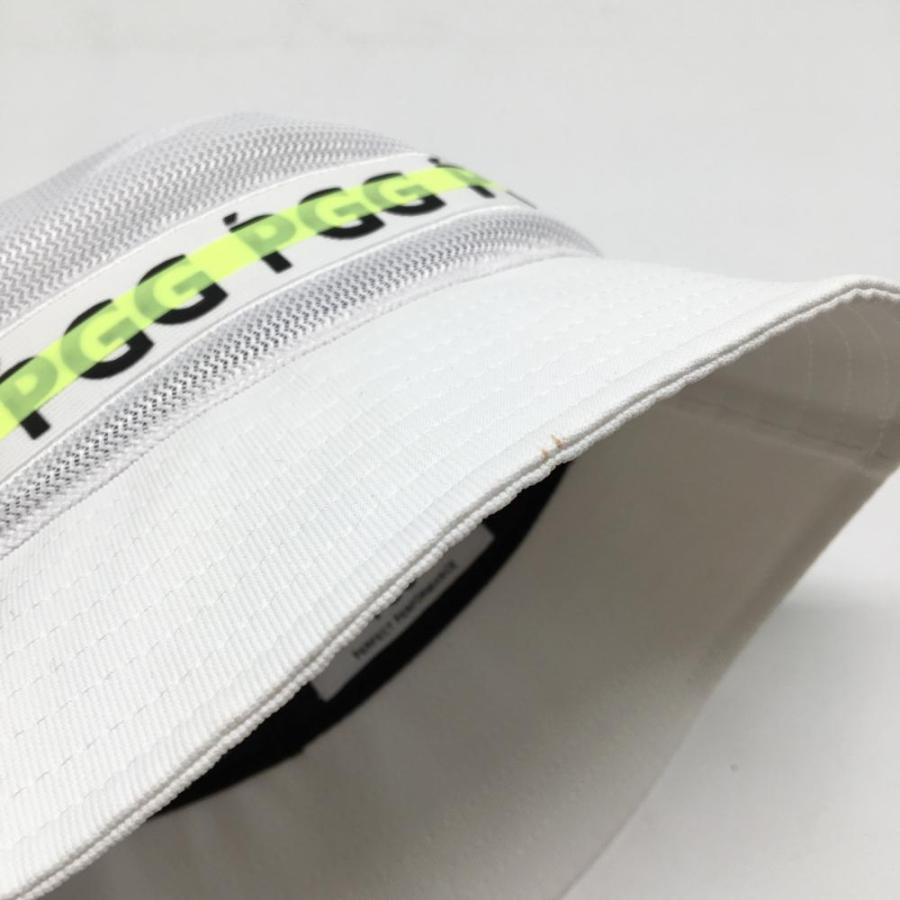 PGG 【美品】PGGパーリーゲイツ バケットハット 白 メッシュ FR ゴルフ