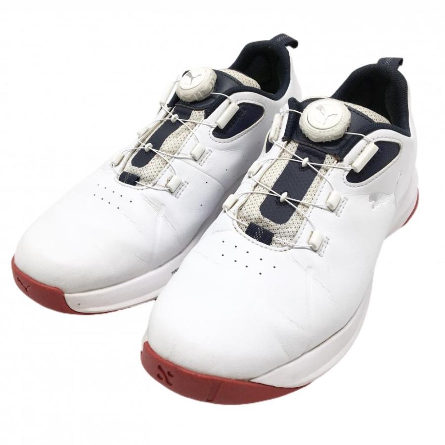 PUMA（プーマ） 【美品】プーマ ゴルフシューズ 白×ネイビー 195029-04 