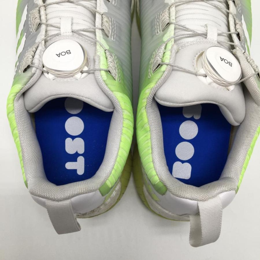 adidas ゴルフシューズ　ホワイト グリーン スニーカー adidas（アディダス） 【美品】アディダス ゴルフシューズ 白×ライト