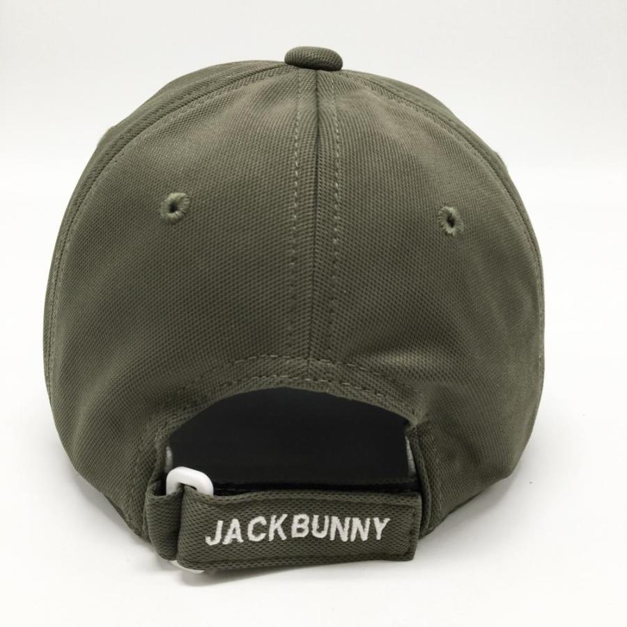 Jack Bunny!!（ジャックバニー） キャップ カーキ×白 立体ロゴ つば
