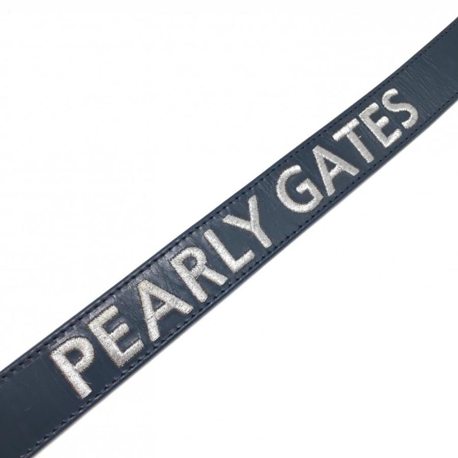 PEARLY GATES（パーリーゲイツ） トップ式ベルト ネイビー×シルバー