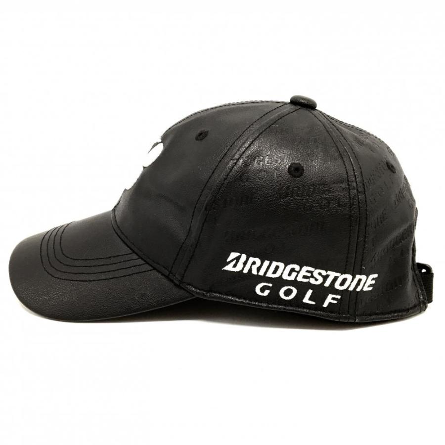 BRIDGESTONE GOLF 【美品】ブリヂストンゴルフ キャップ 黒×白 合成