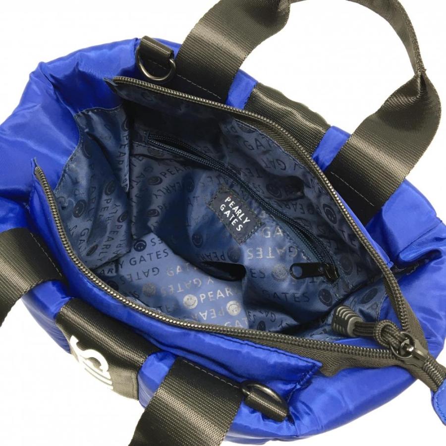 【超美品】パーリーゲイツ カートバッグ ブルー×黒 キルティング ショルダーストラップ付 内ポケット 内側ニコちゃん ゴルフ PEARLY GATES PEARLY GATES（パーリーゲイツ） 【超美品】パーリーゲイツ カート