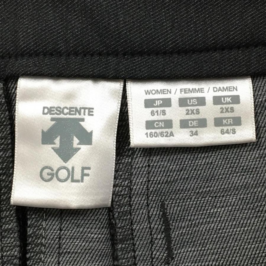 DESCENTE GOLF 【超美品】デサントゴルフ スカート ダークグレー×黒