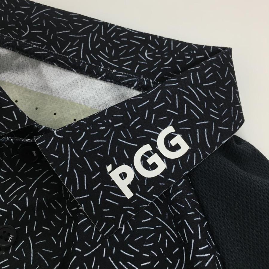 PGG 【超美品】PGGパーリーゲイツ 半袖ポロシャツ ネイビー×白 身頃総