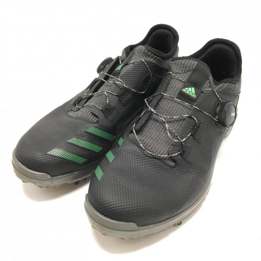 adidas（アディダス） 【美品】アディダス ゴルフシューズ 黒×グリーン