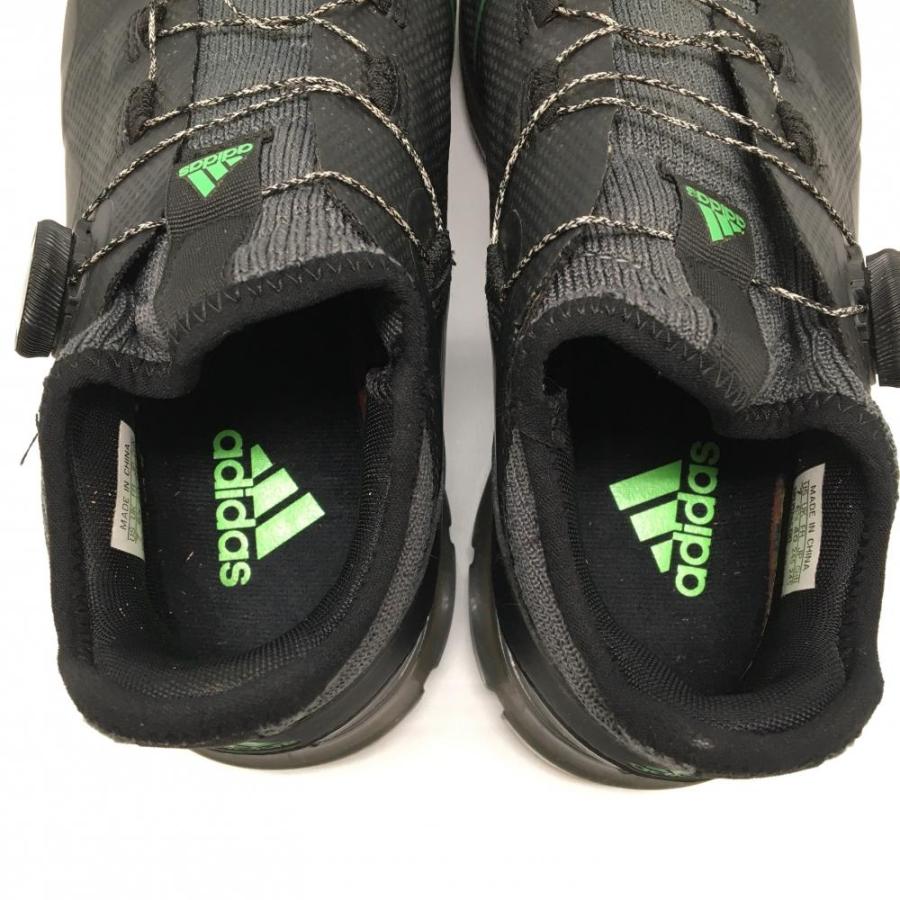 adidas（アディダス） 【美品】アディダス ゴルフシューズ 黒×グリーン