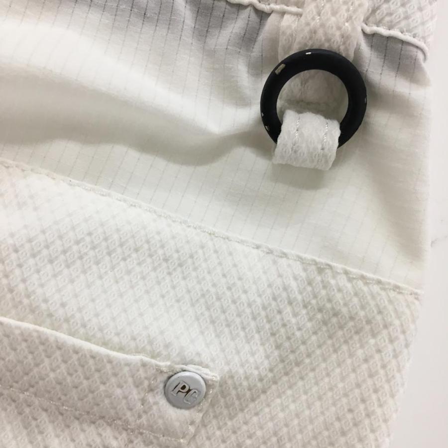 PEARLY GATES（パーリーゲイツ） ハーフパンツ 白 切替素材 ウエスト