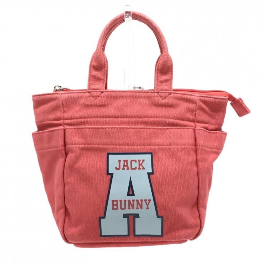 JACK BUNNY ゴルフ カートバッグ 未使用 Jack Bunny!!（ジャックバニー） カートバッグ レッド ロゴプリント