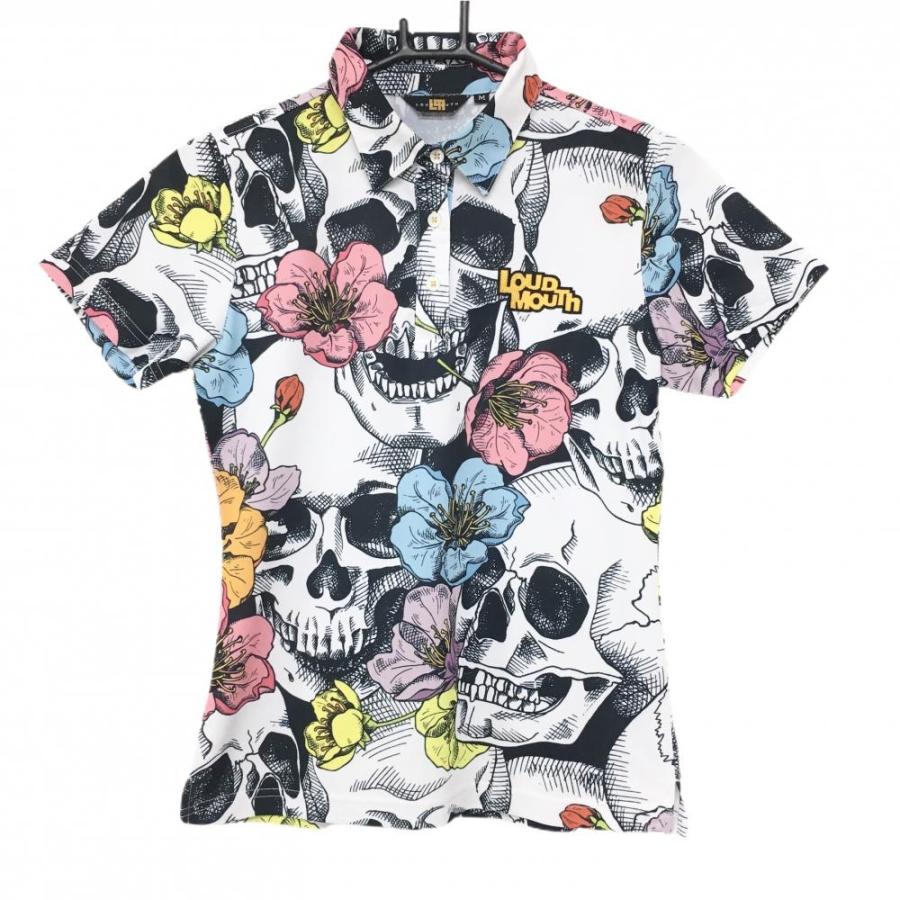 ​希少5L超ビッグサイズ★ラウドマウス 半袖ポロシャツ スカルフラワー柄 ゴルフ LOUDMOUTH（ラウドマウスゴルフ） 【超美品】ラウドマウス 半袖