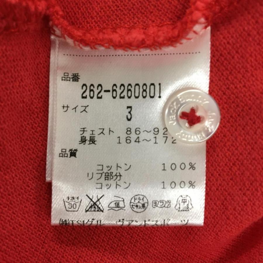 Jack Bunny!!（ジャックバニー） 半袖ポロシャツ レッド×マルチカラー