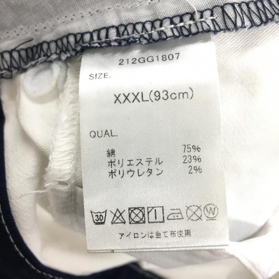 GACHA GOLF Lサイズ GOTCHA GOLF ガッチャゴルフ パンツ 白×ネイビー ロゴ刺しゅう