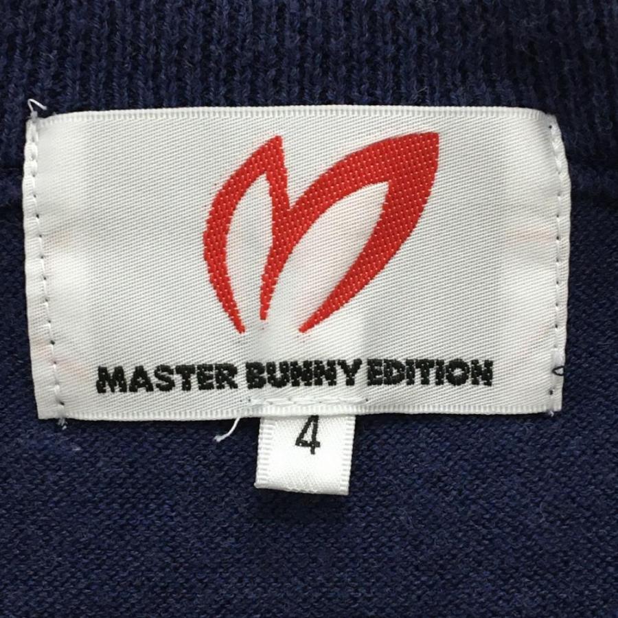 マスターバニーエディション　Vネックニットベスト　カシミヤ混　ネイビー　メンズ4 MASTER BUNNY EDITION（マスターバニーエディション） マスターバニー