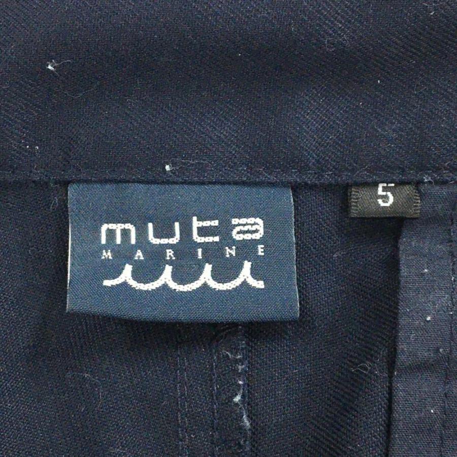 muta MARINE（ムータマリン） ハーフパンツ ネイビー ロゴ白 ウエスト