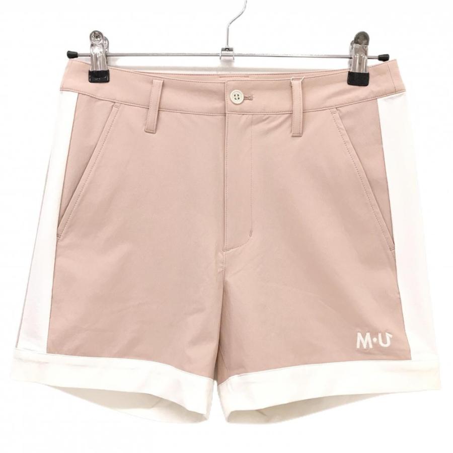 エムユースポーツ(M・U SPORTS) ゴルフ クロップパンツ WHT42 M・U SPORTS 【新品】MUスポーツ ショートパンツ ピンク×白 バイカラー