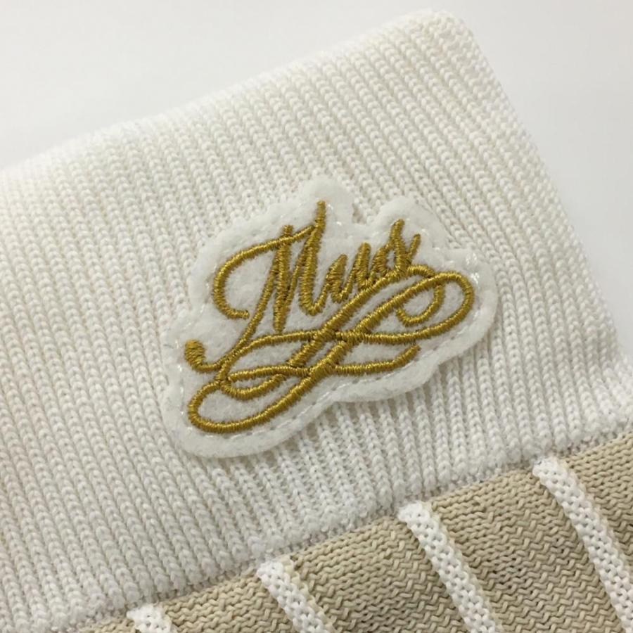 M・U SPORTS 【新品】MUスポーツ ニットスカート ライトベージュ×白