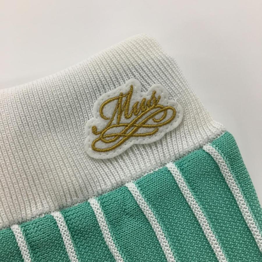 archivio ストライプセーター 38サイズ ホワイト/グリーンホットパンツ M・U SPORTS 【新品】MUスポーツ ニットスカート ミントグリーン×白