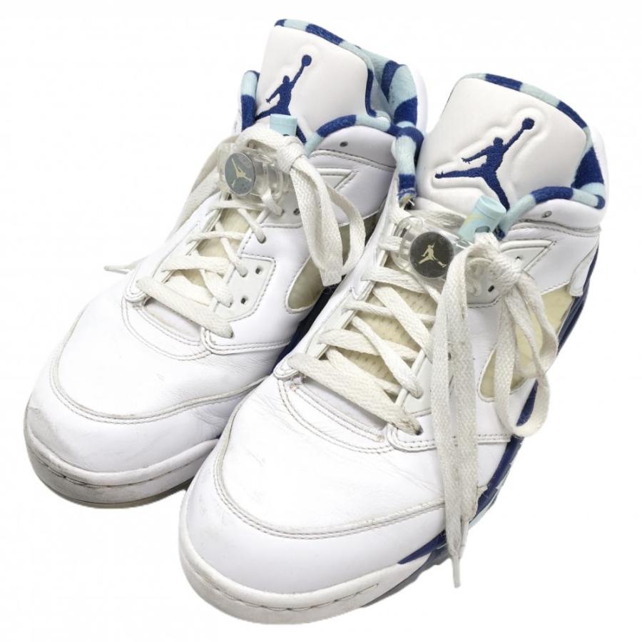 NIKE（ナイキ） ゴルフシューズ 白×ブルー CW4206-100 エアジョーダン5