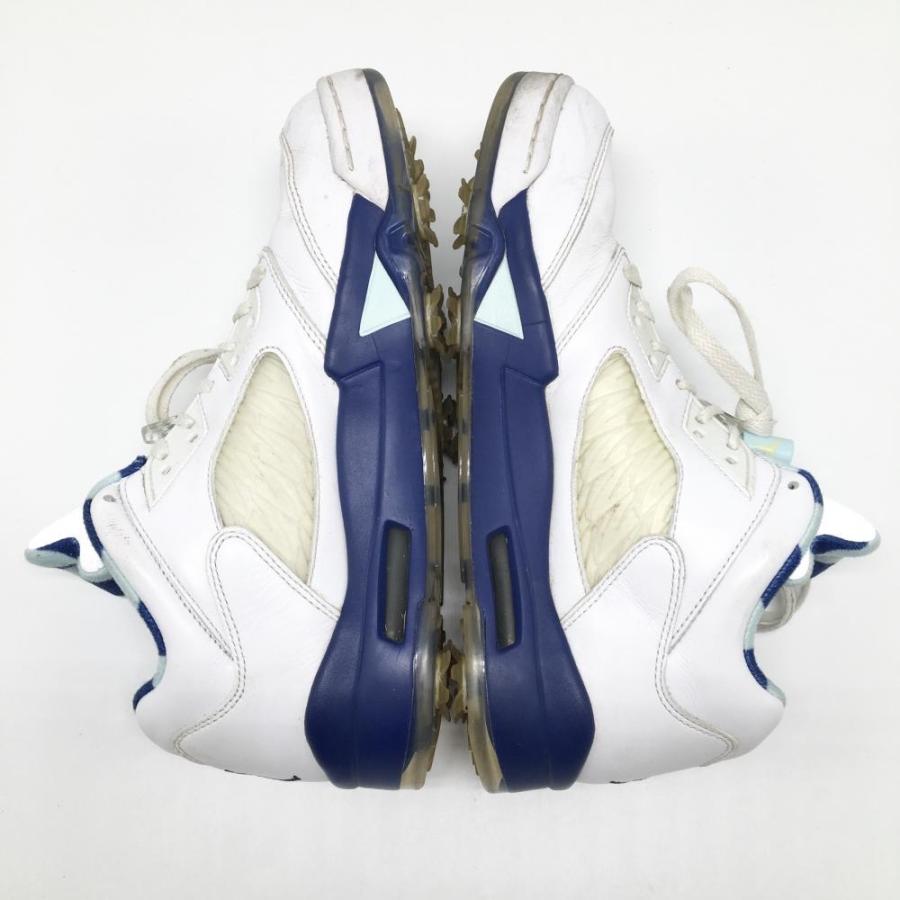 NIKE（ナイキ） ゴルフシューズ 白×ブルー CW4206-100 エアジョーダン5