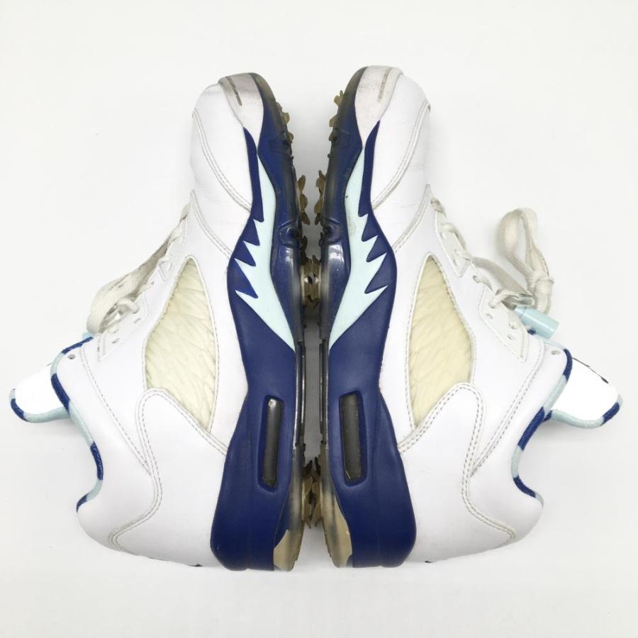 NIKE（ナイキ） ゴルフシューズ 白×ブルー CW4206-100 エアジョーダン5