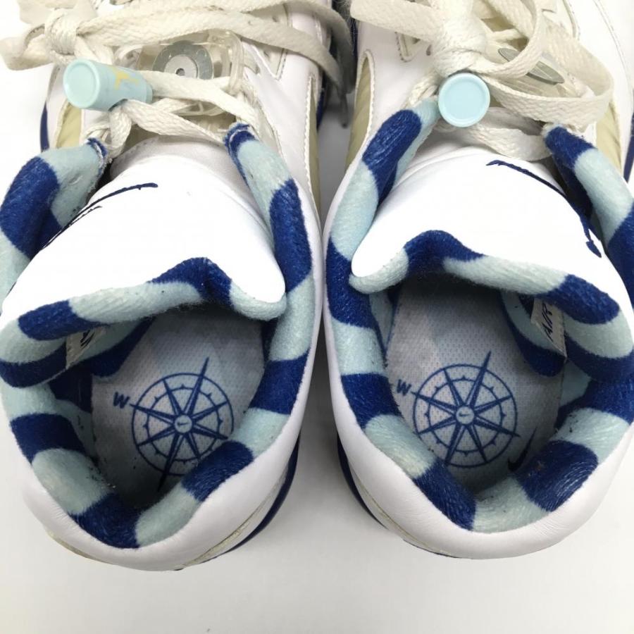 NIKE（ナイキ） ゴルフシューズ 白×ブルー CW4206-100 エアジョーダン5