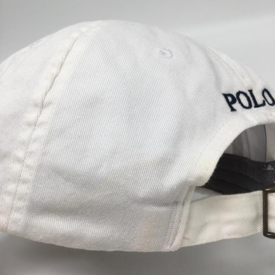 希少　未使用　タグ付き　ポロゴルフ　PoloGolf 刺繍ロゴ ホワイトキャップ POLO GOLF ポロゴルフ キャップ 白 ベア ONE SIZE ONLY ゴルフウェア