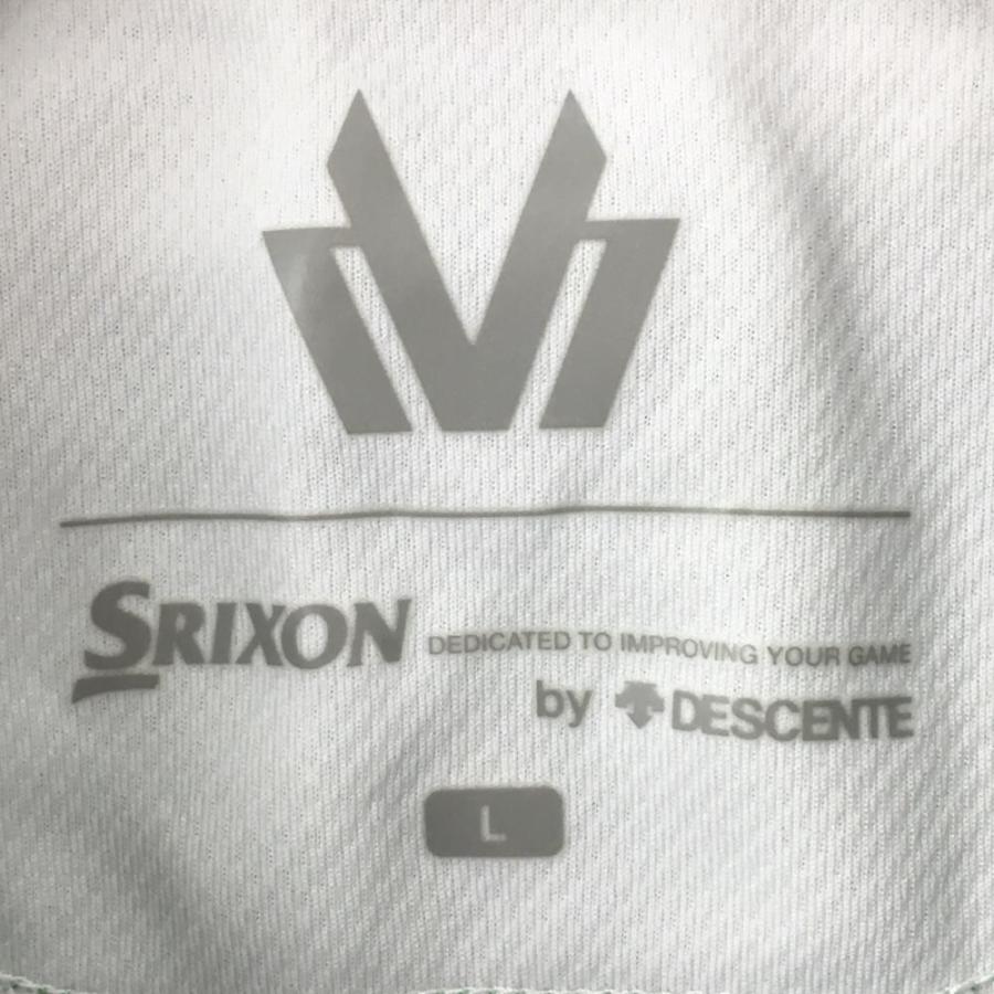 SRIXON 【超美品】スリクソンバイデサント 半袖ポロシャツ グリーン×白