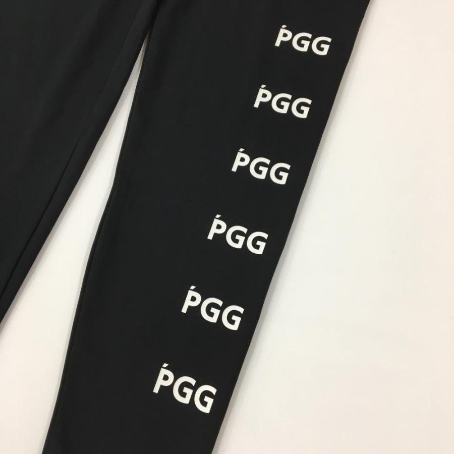 PGG 【超美品】PGGパーリーゲイツ レギンス 黒 裾ロゴ レディース FR