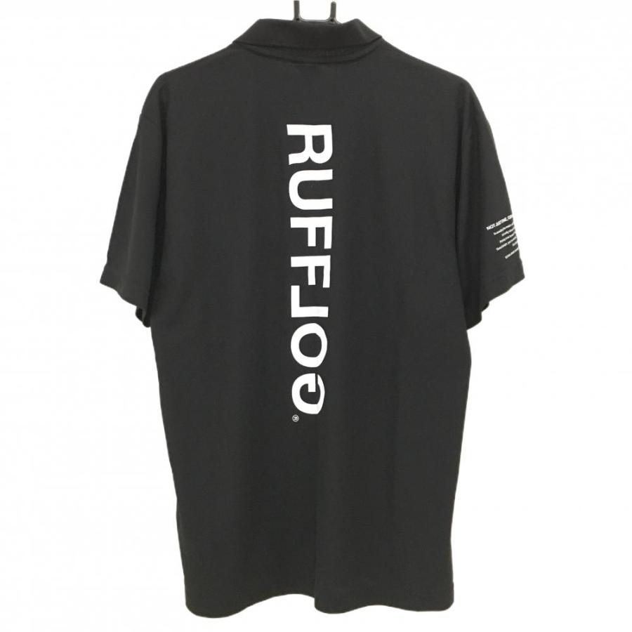 RUFFLOG（ラフロッグ） 【超美品】ラフロッグ 半袖ポロシャツ 黒 背面