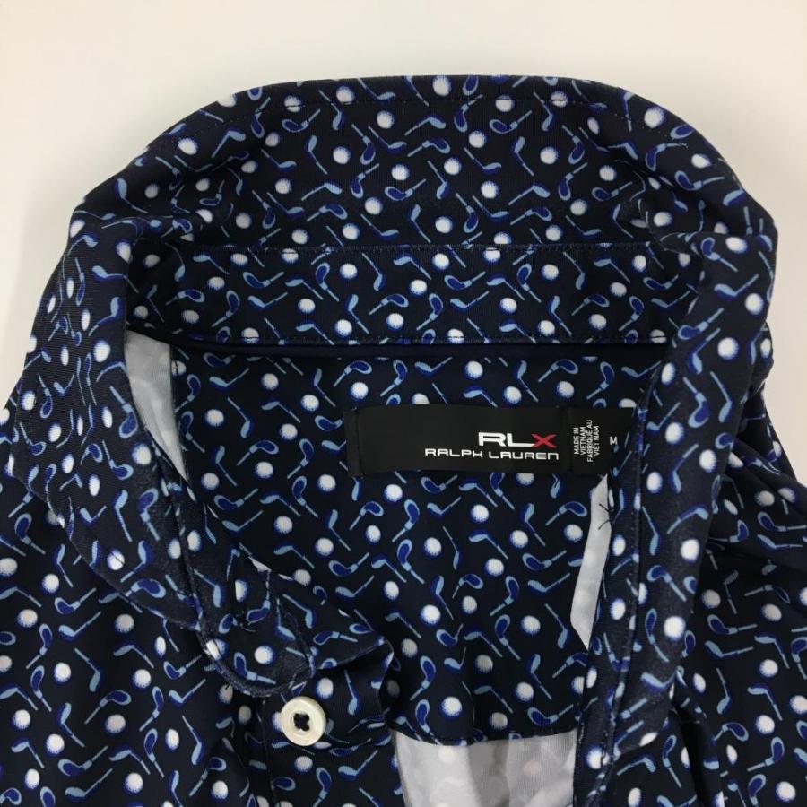 RLX 【超美品】RLXラルフローレン 半袖ポロシャツ ネイビー×白 ゴルフ