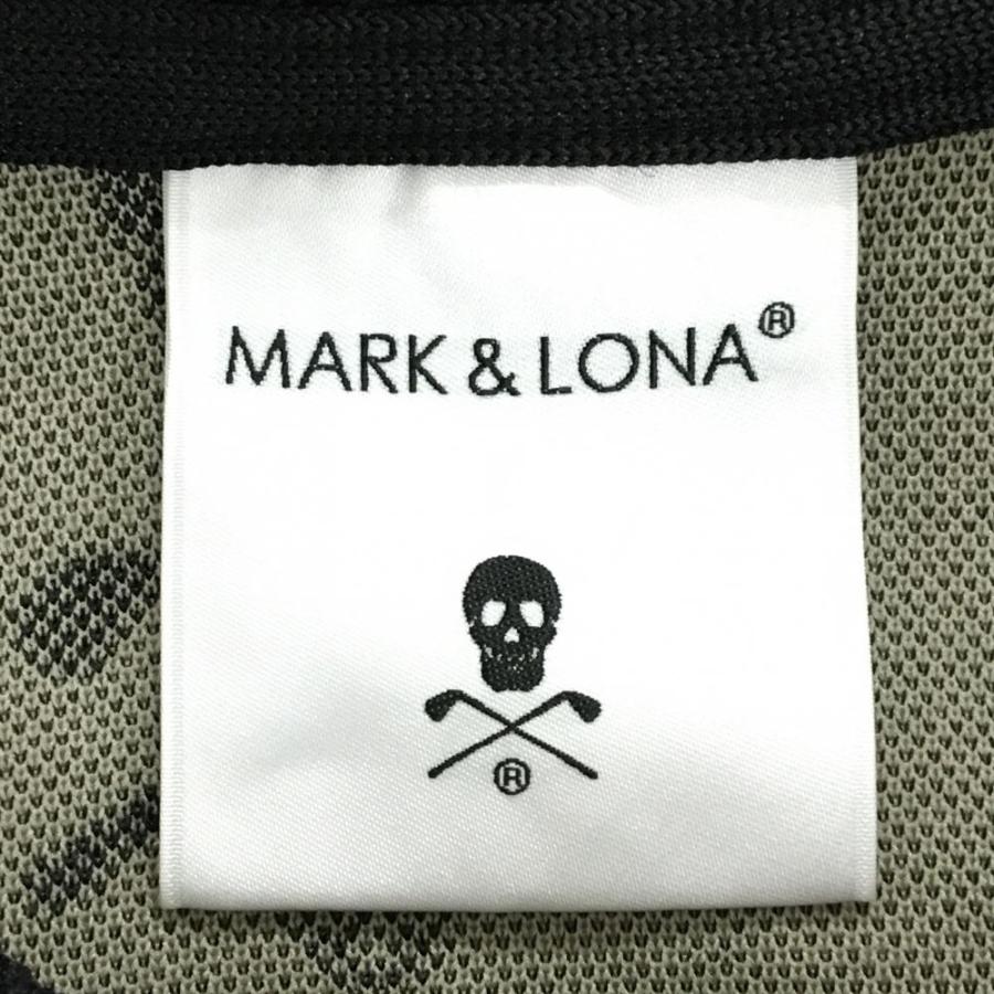 MARK&LONA（マークアンドロナ） 半袖ポロシャツ グレージュ×黒 スカル