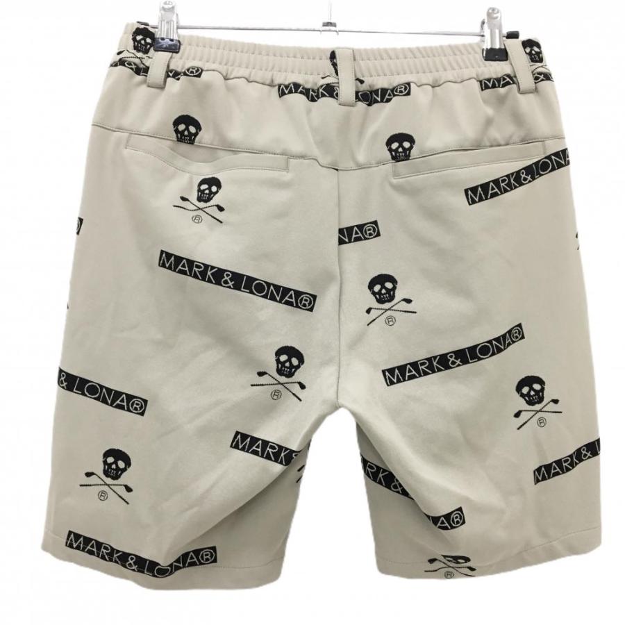 【新品】MARK&LONA マークアンドロナ　総柄　ハーフパンツ　スカル　ドクロ MARK&LONA（マークアンドロナ） 【美品】マークアンドロナ ハーフ
