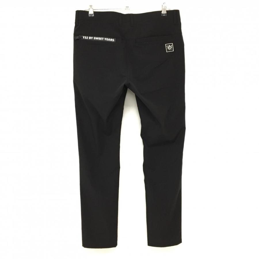【美品】SY32 ナイロンパンツ 黒 ストレッチ ロゴ白  メンズ L ゴルフウェア SY32 BY SWEET YEARS SY32 by SWEET YEARS（エスワイサーティトゥバイスィートイヤーズ