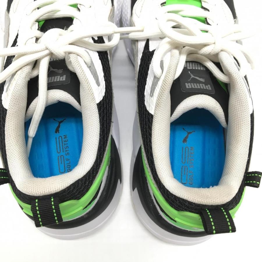 PUMA（プーマ） 【美品】プーマ ゴルフシューズ 白×黒×蛍光グリーン