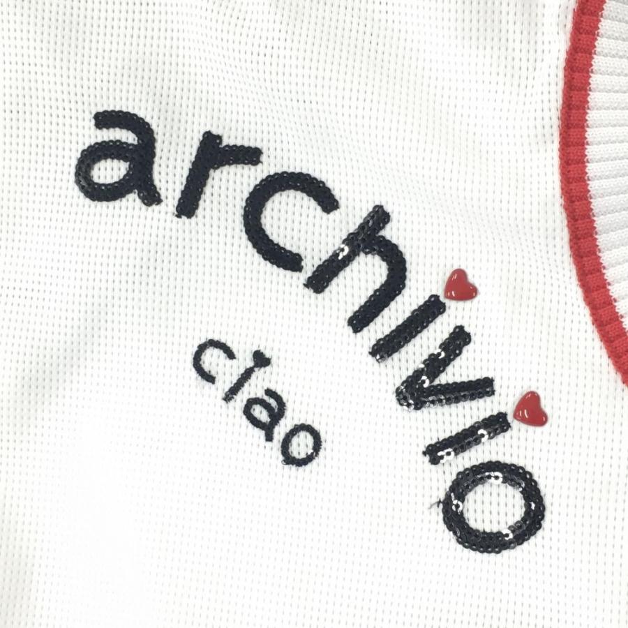 archivio（アルチビオ） 【超美品】アルチビオ 異素材ベスト 白×レッド