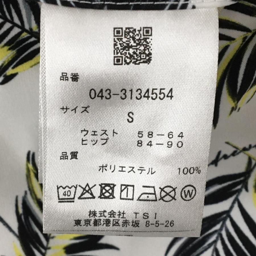St ANDREWS 【美品】セントアンドリュース スカート 白×黒 リーフ総柄