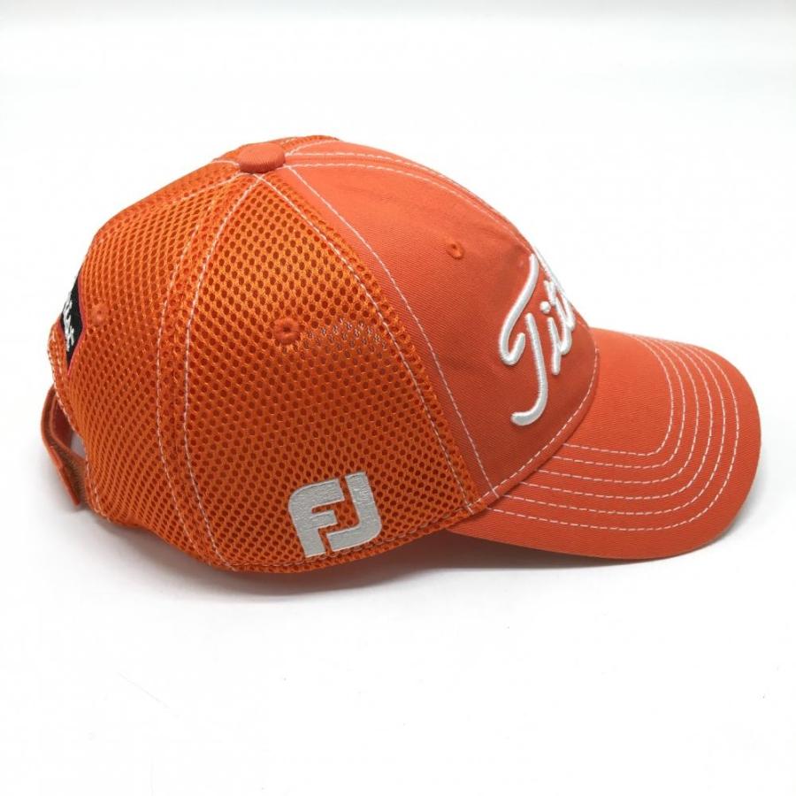 Titleist ゴルフキャップ ホワイト オレンジ Titleist（タイトリスト） 【美品】タイトリスト キャップ オレンジ×白