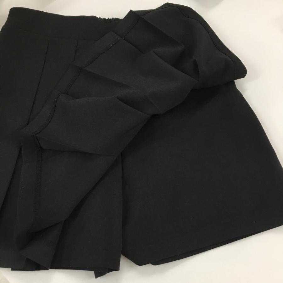 超美品】STCH×アンティカゴルフ キュロットスカート 黒 プリーツ 後ろ