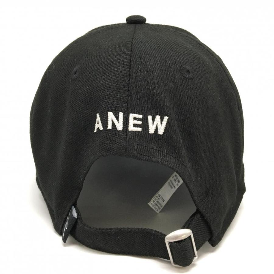 アニューゴルフ×ニューエラ キャップ 黒×白 立体ロゴ刺しゅう ANEW