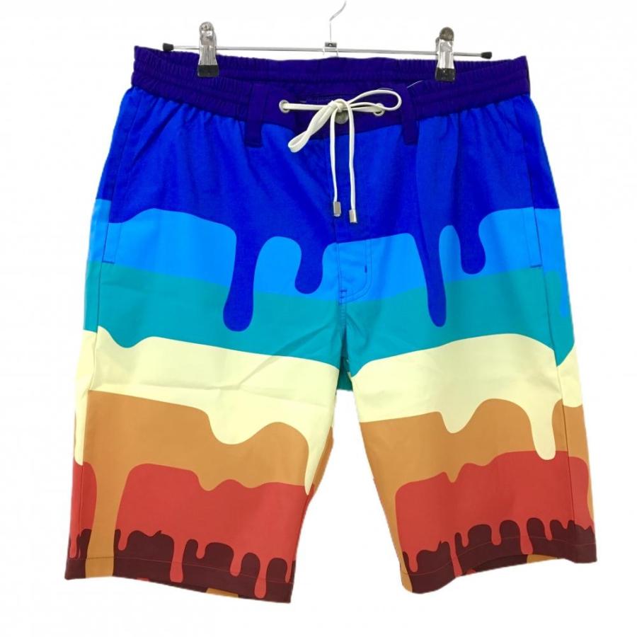 【新品】ラッセルノ ハーフパンツ マルチカラー 総柄 ウエストゴム＆調節紐 メンズ 6(XL) ゴルフウェア RUSSELUNO Russeluno（ラッセルノ） 【新品】ラッセルノ ハーフパンツ マルチ